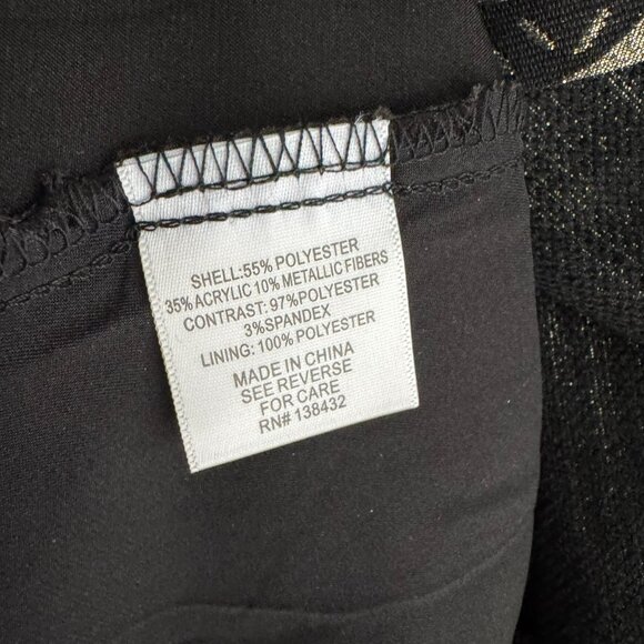 Modcloth Dress Size 6 Metallic Gold Black Skull Fit And Flare Party NWT DR-1842 - Picture 11 of 12